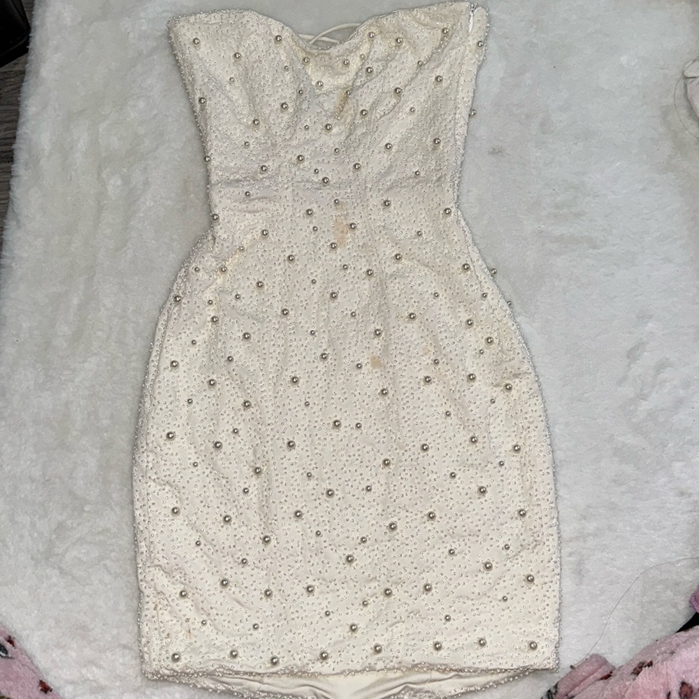 Oh Polly strapless corset dress